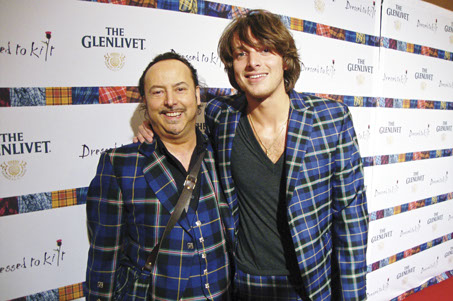 Michael and Paolo Nutini wearing Italian National Tartan at Dressed to Kilt in New York